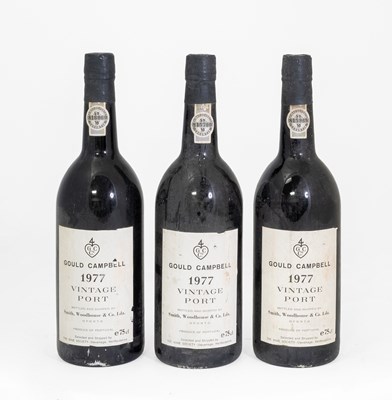 Lot 3085 - Gould Campbell 1977 Vintage Port (three bottles)