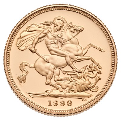 Lot 193 - Elizabeth II, Proof Sovereign 1998;...