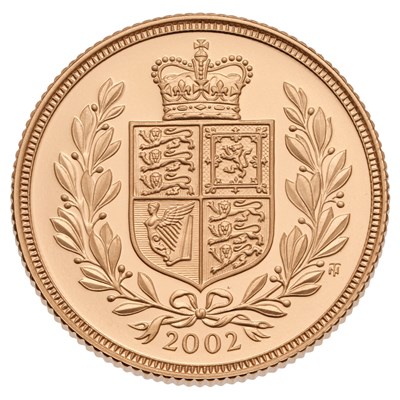 Lot 201 - Elizabeth II, Proof Sovereign 2002, Golden...