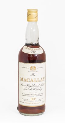 Lot 3237 - Macallan 1961 Pure Highland Malt Scotch Whisky,...
