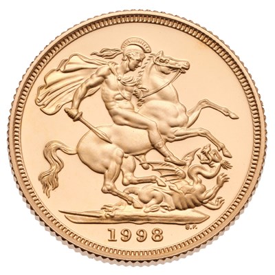 Lot 192 - Elizabeth II, Proof Sovereign 1998;...