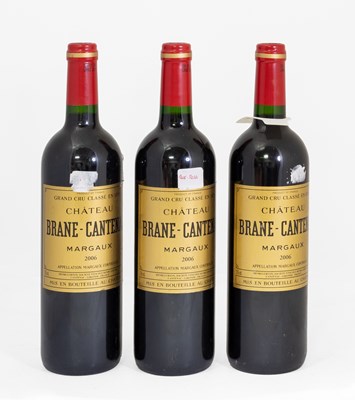 Lot 3027 - Château Brane-Cantenac 2006, Margaux (three...