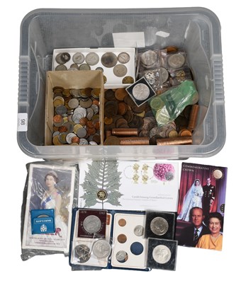 Lot 98 - Mixed British and World Coins, to include: a...