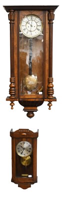 Lot 1336 - A Vienna Type Double Weight Driven Wall Clock,...