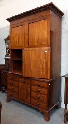 Lot 1363 - A 19th Century Inlaid Mahogany Press Cupboard,...