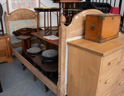 Lot 1543 - A Part Painted Pine Single Bed, 223cm by 100cm...