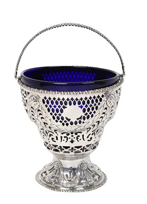 Lot 2022 - A Silver Sugar-Basket