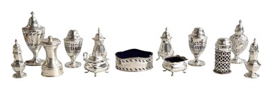 Lot 146 - A Collection of Assorted Silver Condiment...