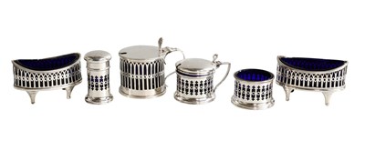 Lot 141 - A Collection of Assorted Silver Condiment...