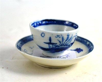 Lot 344 - Caughley miniature tea bowl and saucer