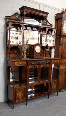 Lot 1471 - An Edwardian Inlaid Rosewood Miror Backed...