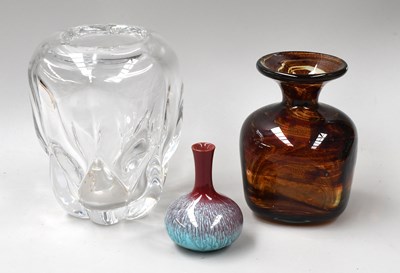 Lot 47 - A Val St Lambeth Glass Vase, signed, 17cm high,...
