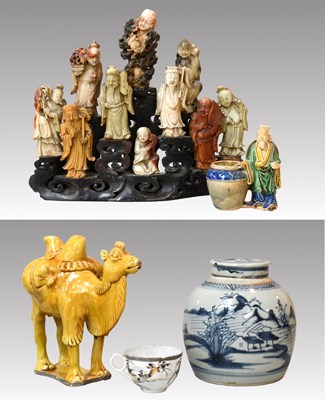 Lot 58 - A Collection of Chinese Carved Soapstone...