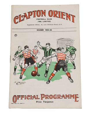Lot 3009 - Clapton Orient v West Ham United 13th April 1935 Programme