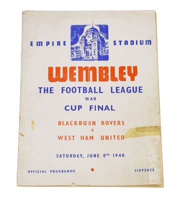 Lot 3010 - Football League War Cup Final Programme 8th June 1940