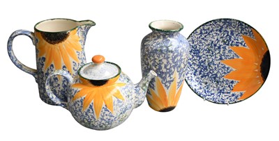 Lot 155 - Cornish Earthenware Cups and Saucers, in blue...