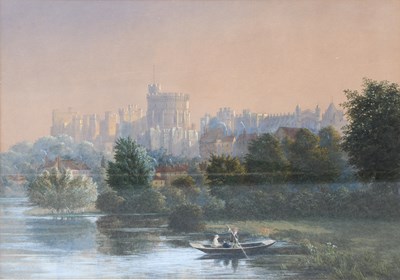 Lot 1201 - John Chase (1810-1879) Windsor Castle from the...