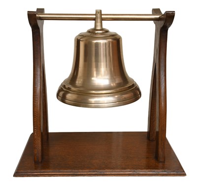 Lot 159 - A Ships Bell, mounted on wooden stand