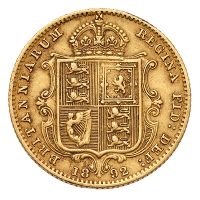 Lot 165 - Victoria, Half Sovereign 1892; very fine