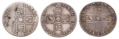 Lot 61 - Anne, Sixpence 1708, London Mint, plain angles,...