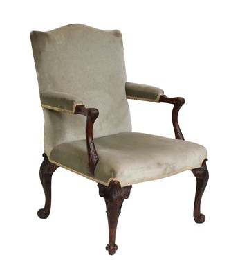 Lot A Late George III Carved Mahogany Gainsborough-...