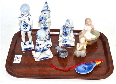 Lot 357 - Royal Copenhagen figures and a Goebel bird