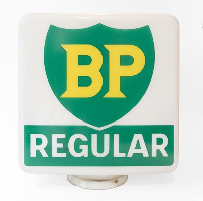 Lot 33 - BP REGULAR: A Double-Sided Petrol Pump Globe,...