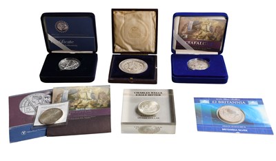 Lot 390 - Assorted Silver Coins and Medals, to include:...