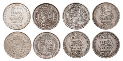 Lot 79 - George IV, Full Sixpence Date Run, to include:...