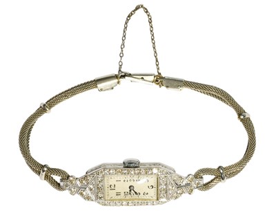 Lot 348 - A Diamond Set Cocktail Watch, set throughout...