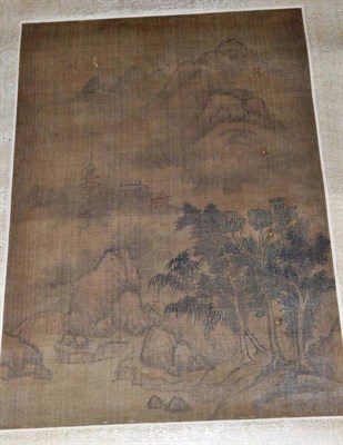 Lot 363 - Two Chinese scroll paintings and a Japanese example (3)