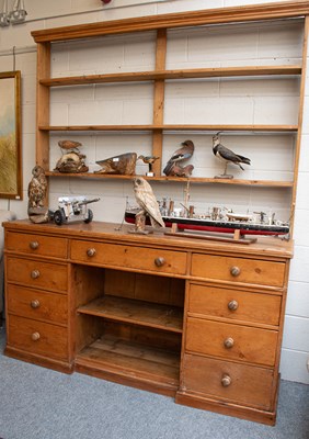 Lot 1547 - A Large 19th Century Pine Dresser and...