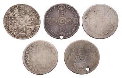 Lot 34 - Assorted 17th and 18th Century Shillings, to...