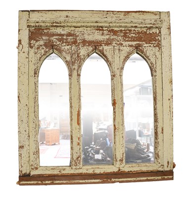 Lot 1559 - A Painted Sectional Mirror, 92cm by 102cm