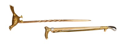 Lot 304 - A Pheasant Stick Pin, the pheasant of textured...