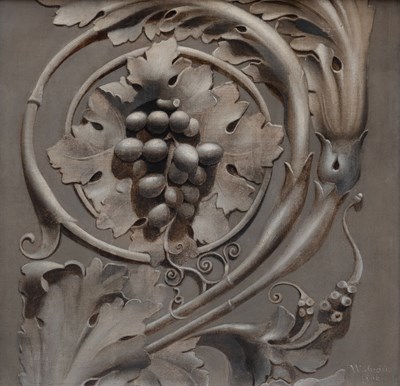 Lot 1236 - W. Judd (19th Century) Study of carved...