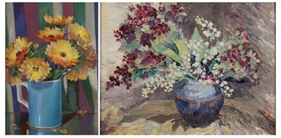 Lot 1239 - Winifred Humphrey (exh.1921-1930) "Marigolds"...