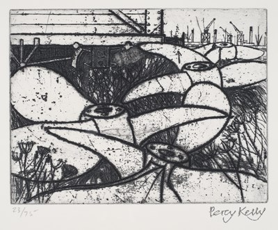 Lot 487 - Percy Kelly (1918-1993) Workington Ship Yard...