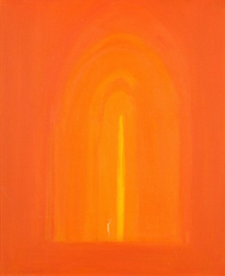 Lot 569 - John Miller (1931-2002) "Orange Over Cadmium...