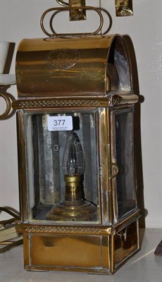 Lot 377 - An engineers lamp, label stamped Wm Harvie & Co Ltd