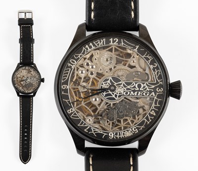 Lot 174 - A Large Size Converted Wristwatch, pocket...