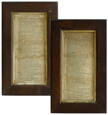 Lot 5 - Criminal Broadsides. Sentences of the...