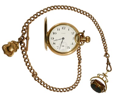 Lot 303 - A Gold Plated Pocket Watch and A 9 Carat Gold...