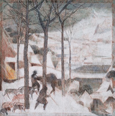 Lot 484 - Jake Attree (b.1950) "The Hunters in the Snow"...