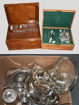 Lot 28 - Silver Plate, including entree dishes, hollow...