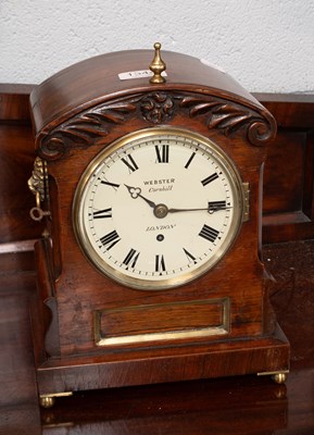 Lot 1344 - A Mahogany Table Timepiece, signed Webster,...