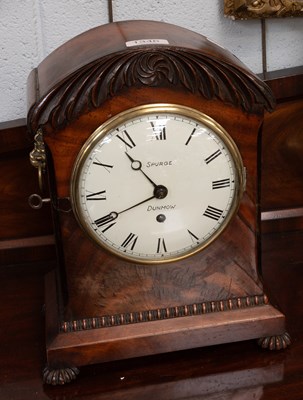 Lot 1346 - A Mahogany Table Timepiece, retailed by Spurge,...