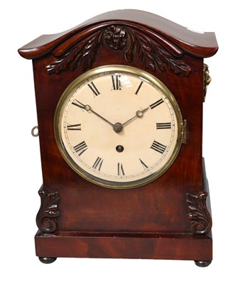 Lot 1470 - A Mahogany Table Timepiece, unsigned, circa...