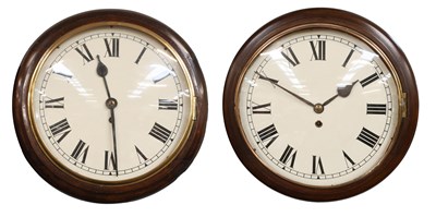Lot 1479 - A Mahogany 12" Wall Timepiece, early 20th...