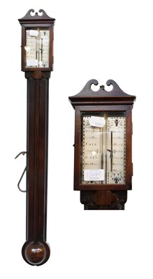 Lot 1368A - A Reproduction Mahogany Stick Barometer, late...